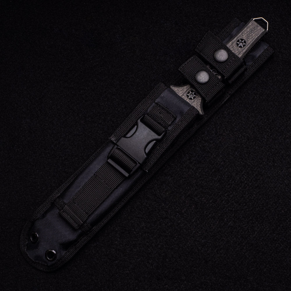 Heretic Nephilim – Carbon Fiber Handle – Battle Worn Elmax Blade