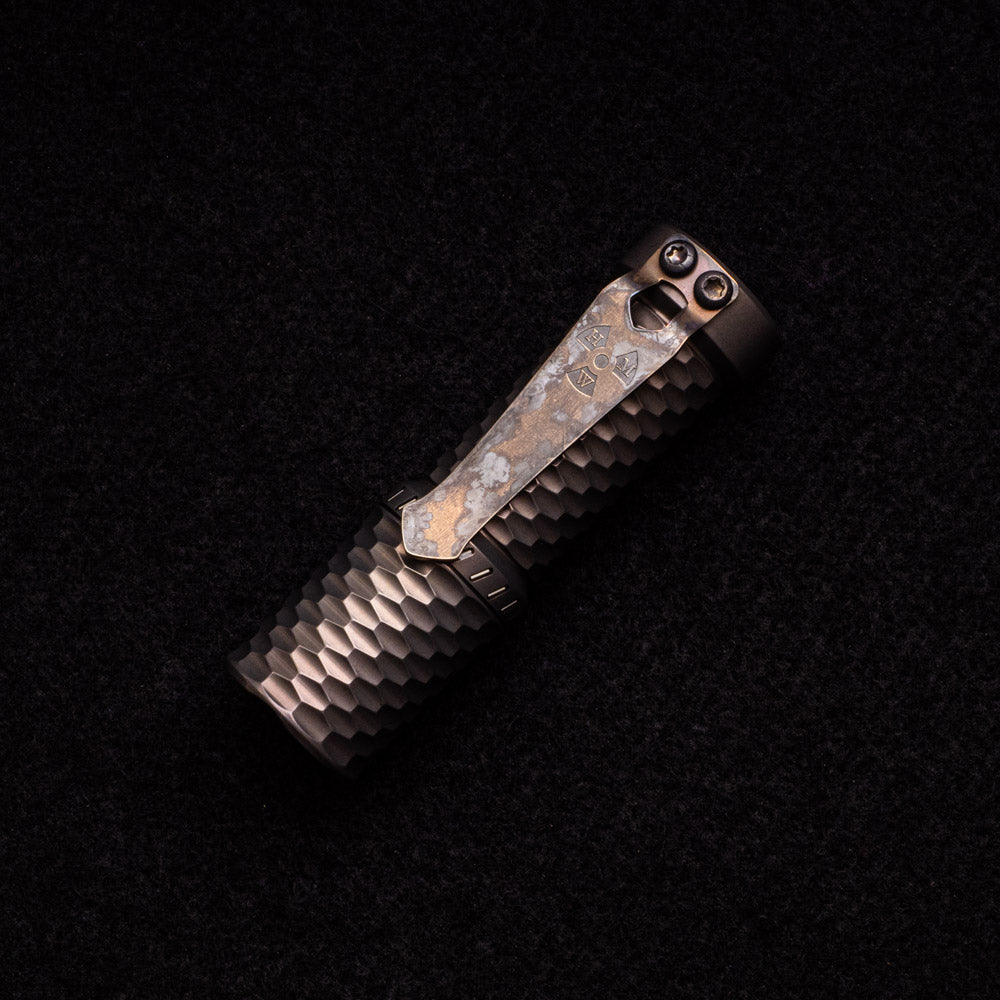 Hanko Machine Works Trident Titanium Custom Flashlight