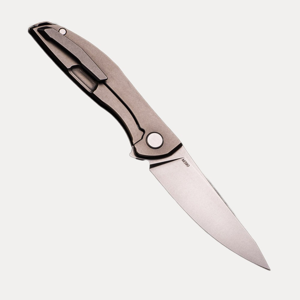 Shirogorov NeOn Zero – M390 BLADE – TITANIUM HANDLE – MRBS