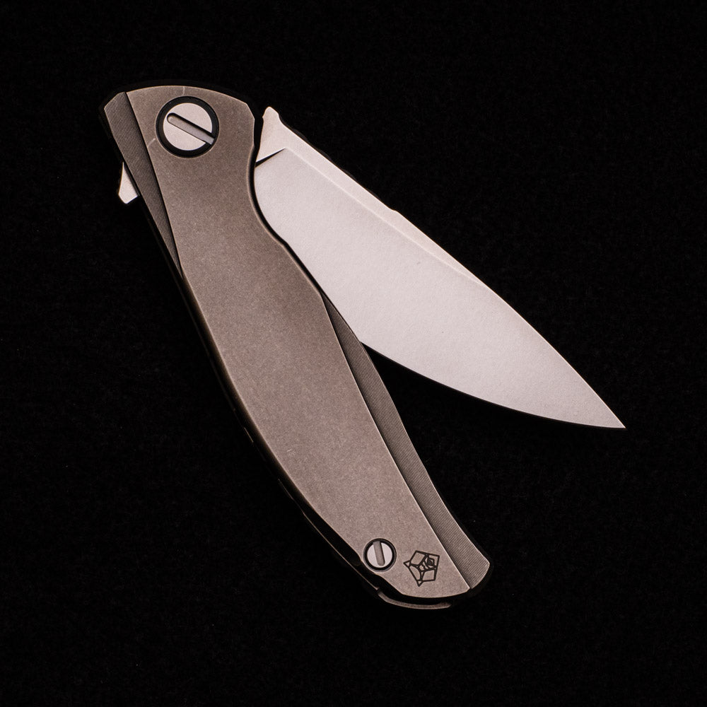 SHIROGOROV F95 ZERO LEFTY- M390 BLADE – TITANIUM HANDLE – MRBS