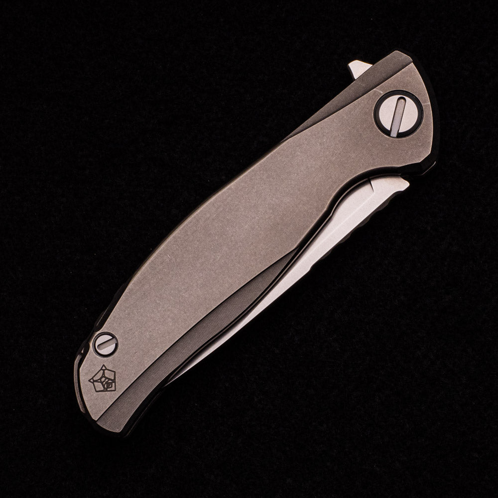 SHIROGOROV F95 ZERO LEFTY- M390 BLADE – TITANIUM HANDLE – MRBS