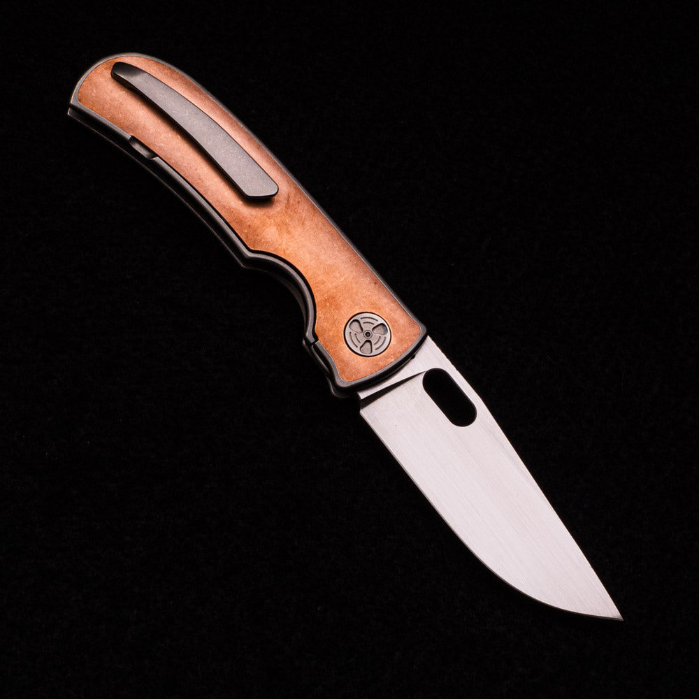 WINGMANEDC MTNT MACH 3 – HAND SATIN M390 – TITANIUM W- COPPER INLAY