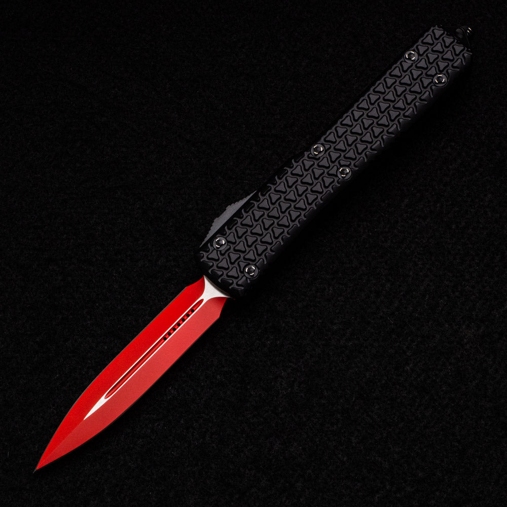 Microtech Ultratech Signature Series D-E Tri-Grip SL Red Standard 122-1 SL