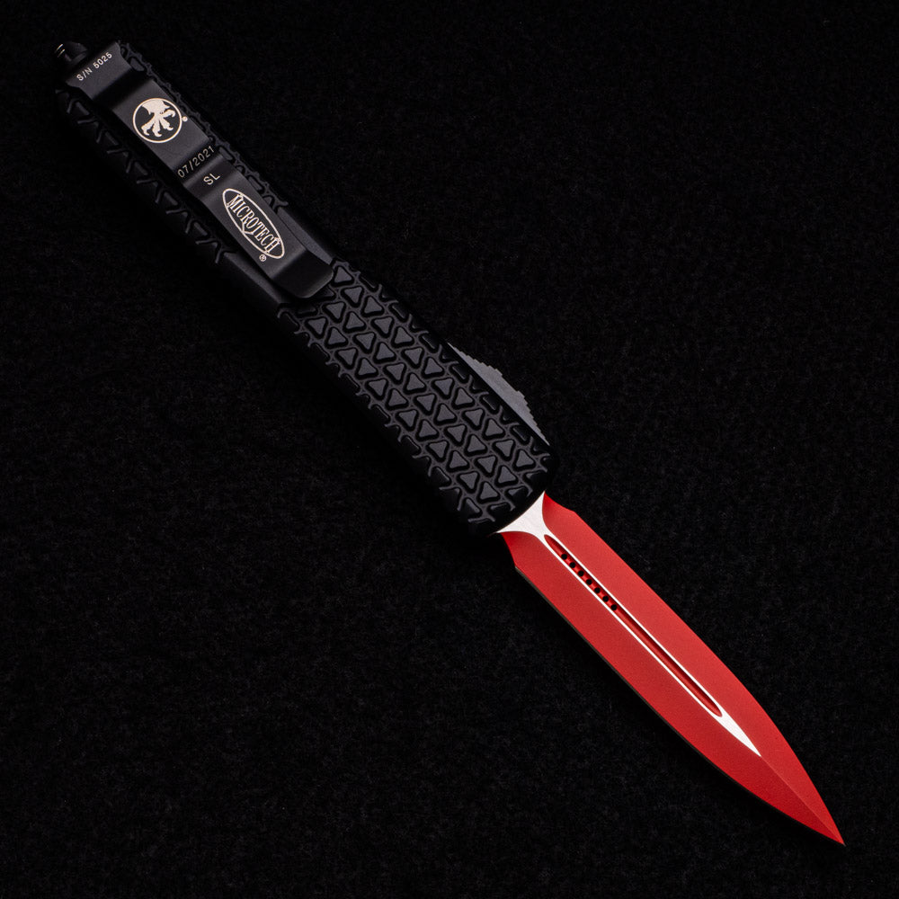 Microtech Ultratech Signature Series D-E Tri-Grip SL Red Standard 122-1 SL