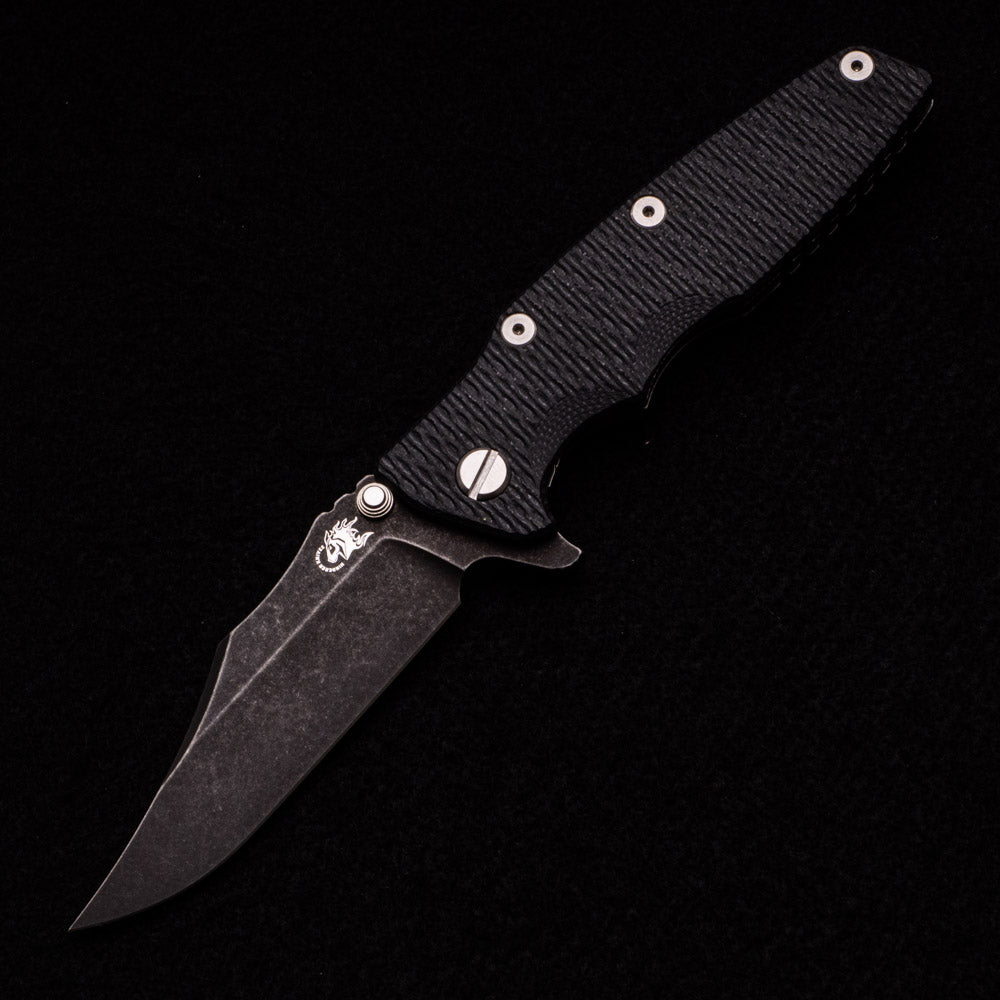 Hinderer Knives Eklipse 3.5″ – Bowie – Tri-Way – Battle Black – Black G10