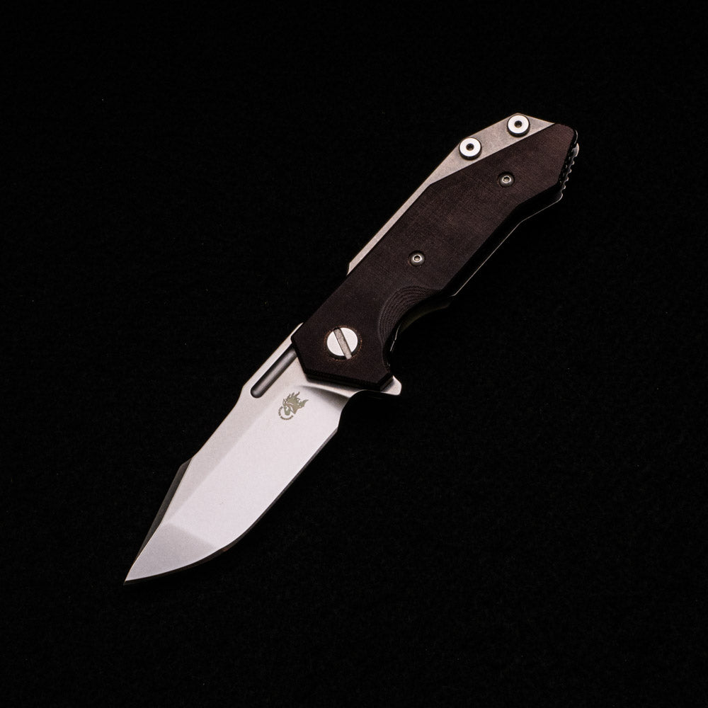 Hinderer Knives Halftrack – S45VN Harpoon Spanto Tri-Way Stonewash