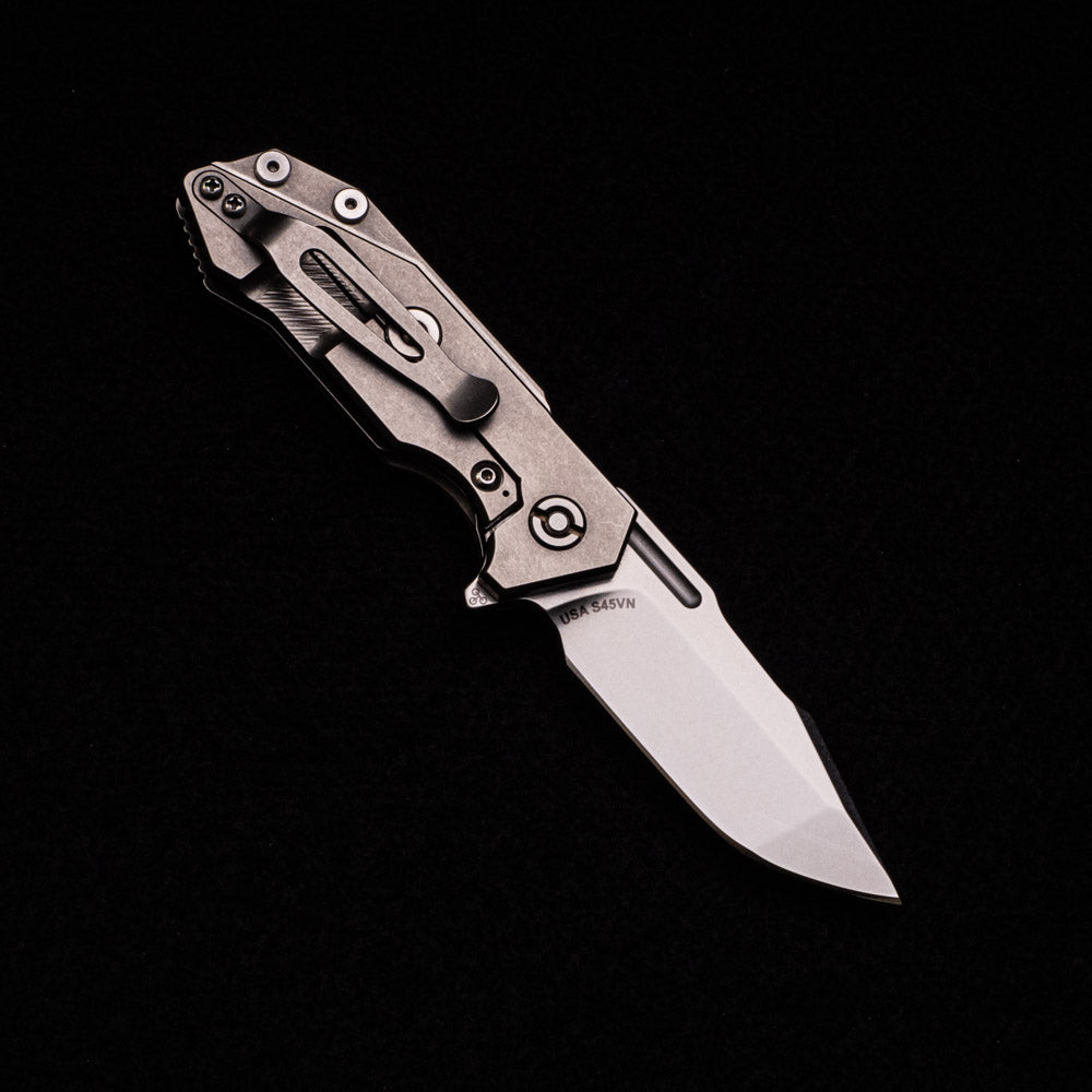 Hinderer Knives Halftrack – S45VN Harpoon Spanto Tri-Way Stonewash