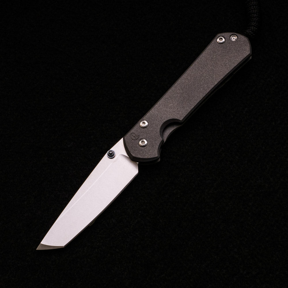 CHRIS REEVE SMALL SEBENZA 31 – SILVER DOUBLE THUMB LUGS – TANTO CPM MAGNACUT BLADE