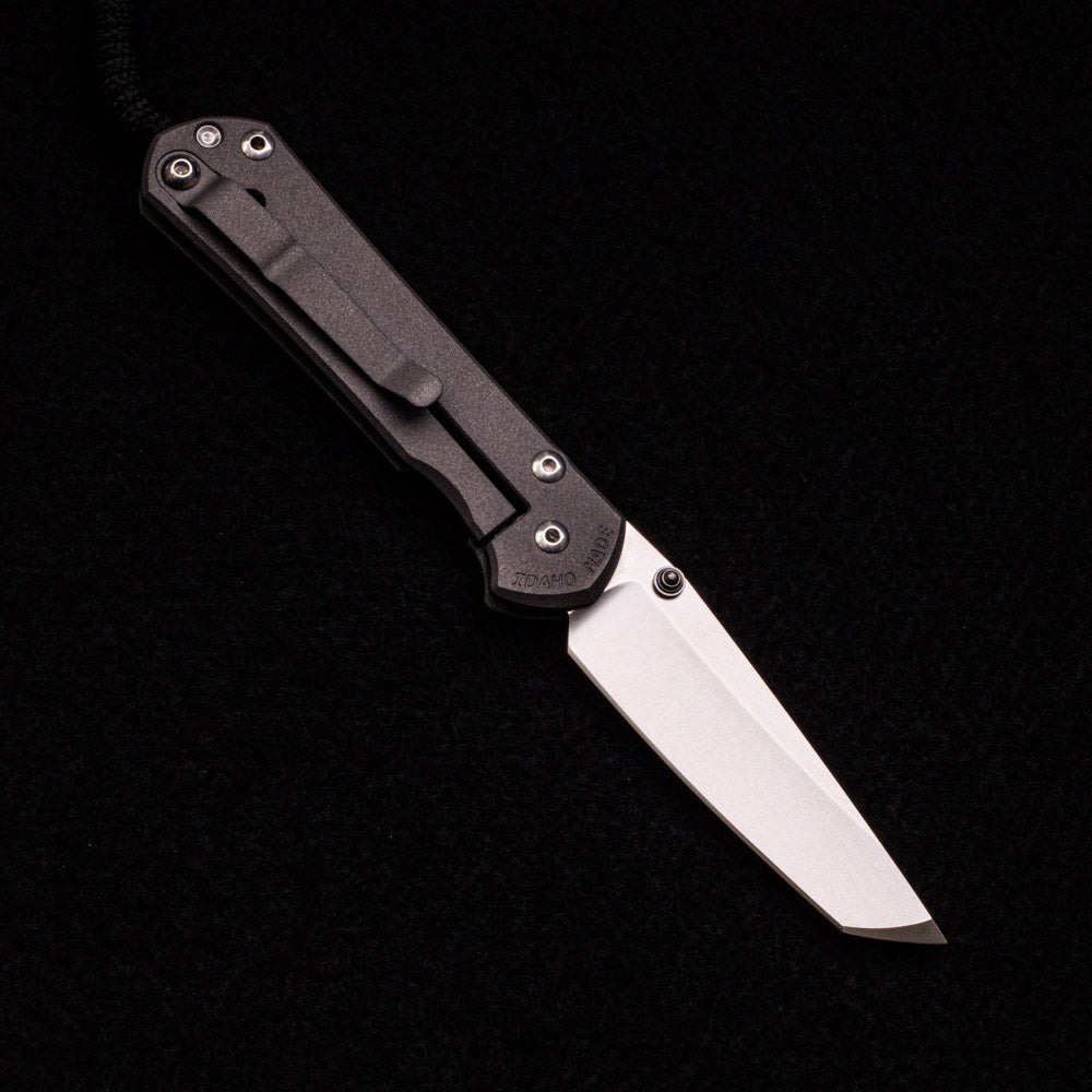 CHRIS REEVE SMALL SEBENZA 31 – SILVER DOUBLE THUMB LUGS – TANTO CPM MAGNACUT BLADE