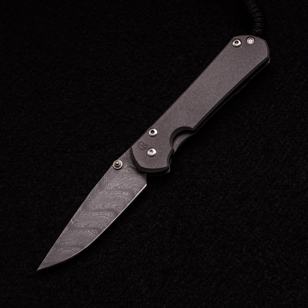 CHRIS REEVE SMALL SEBENZA 31 – SILVER DOUBLE THUMB LUGS – BOOMERANG BLADE