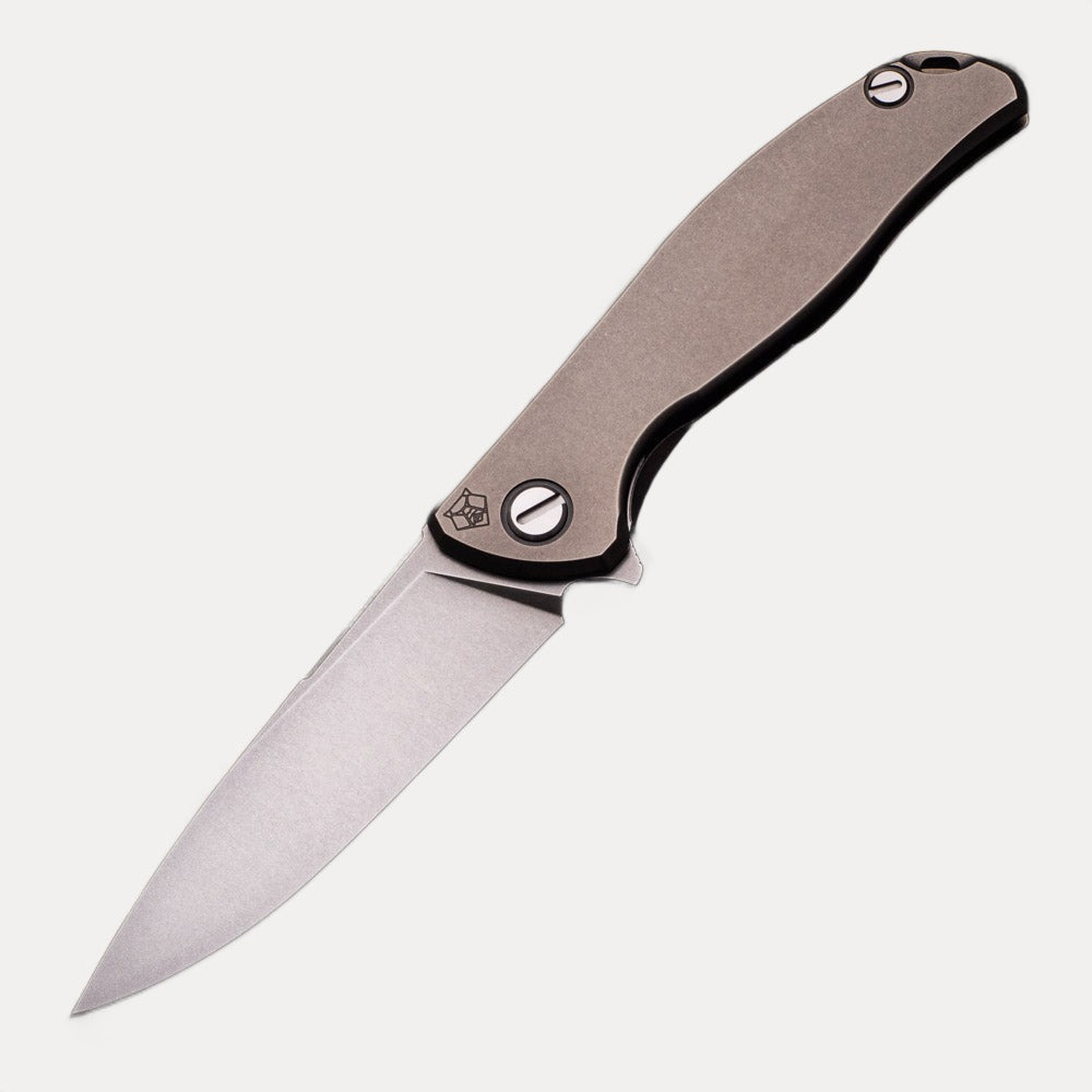 SHIROGOROV F95R SLIM – TITANIUM HANDLE – M390 BLADE – MRBS