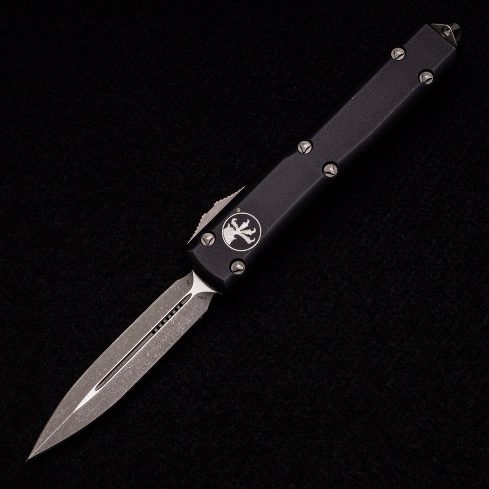 MICROTECH ULTRATECH D-E – BLACK – APOCALYPTIC ELMAX BLADE Standard 122-10AP