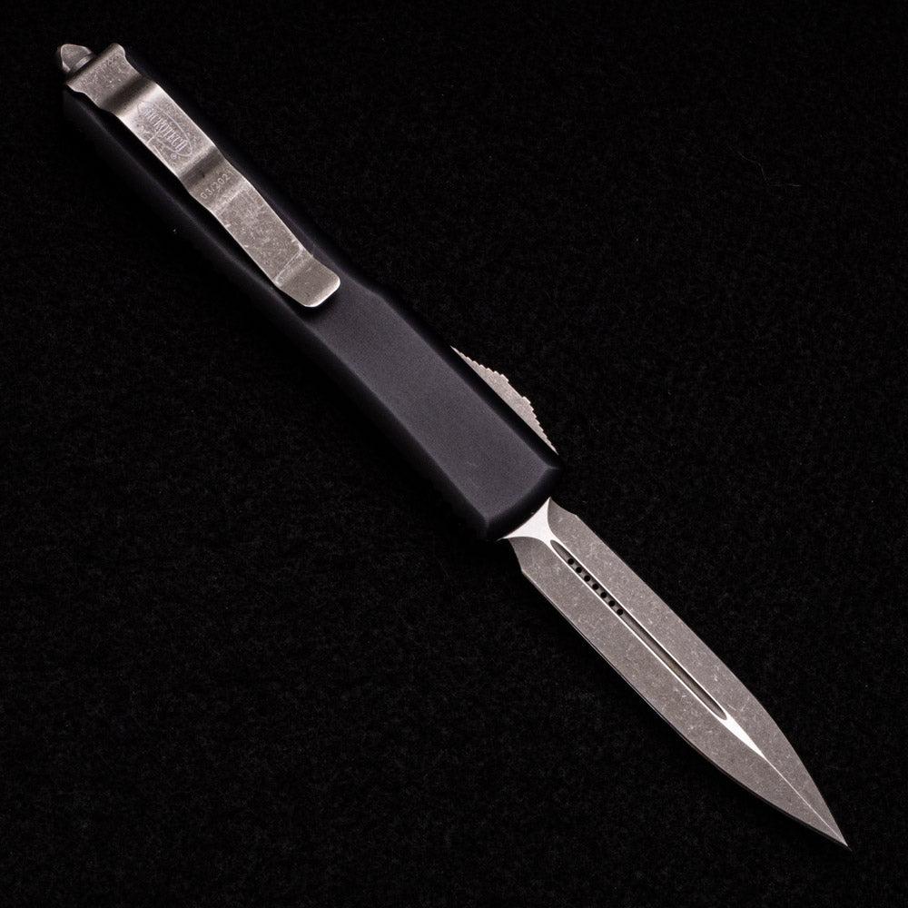 MICROTECH ULTRATECH D-E – BLACK – APOCALYPTIC ELMAX BLADE Standard 122-10AP