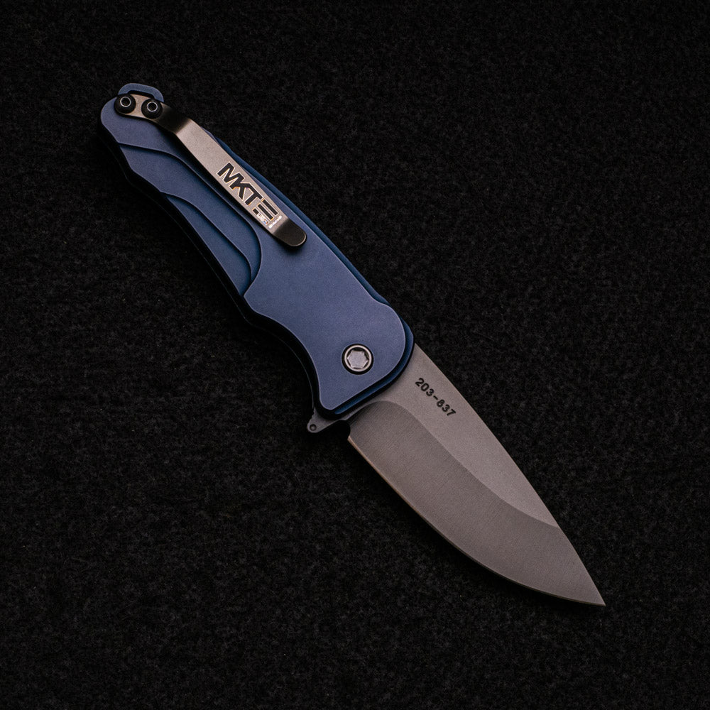 Medford Smooth Criminal – Blue Aluminum Handle – Black PVD S35VN Blade