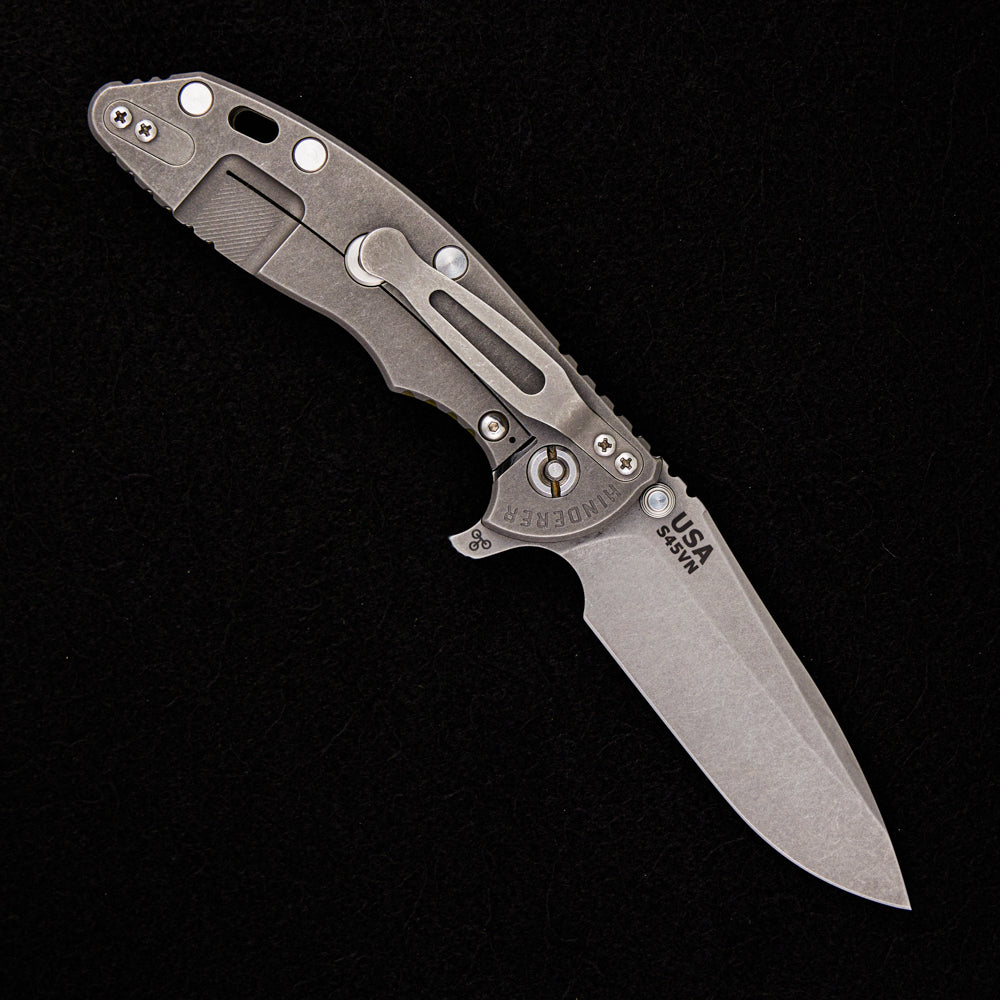 Hinderer Knives XM-18 3.5″ – S45VN Spearpoint – Tri-Way – Working Finish – OD Green G10