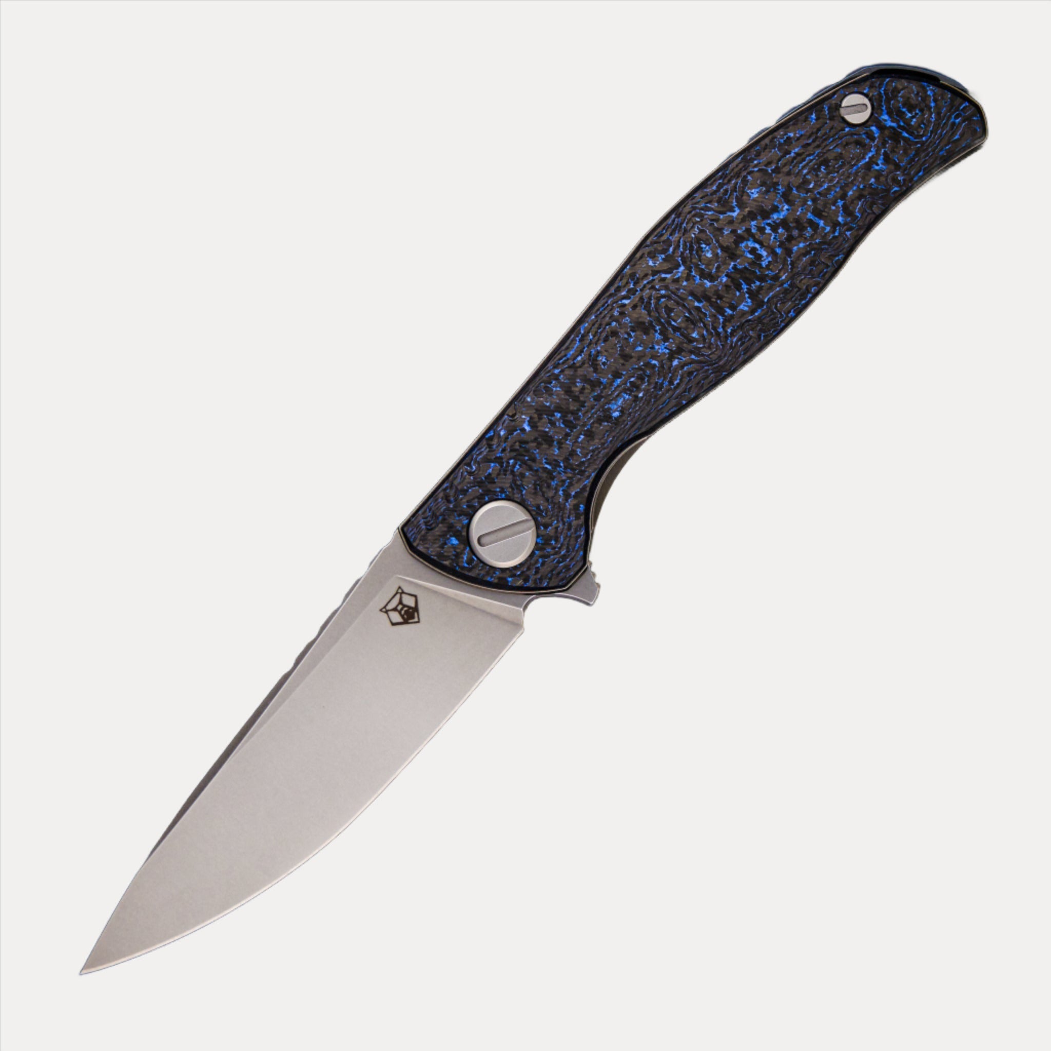 Shirogorov F3 NS – M390 Blade – Blue Carbon Fiber Handle – MRBS