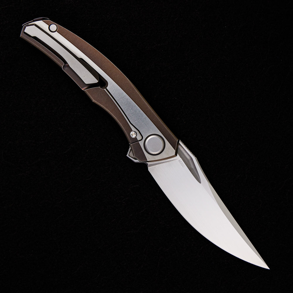 SHIROGOROV QUANTUM – M390 BLADE – TITANIUM HANDLE – MRBS – Modded By Alexey Konygin