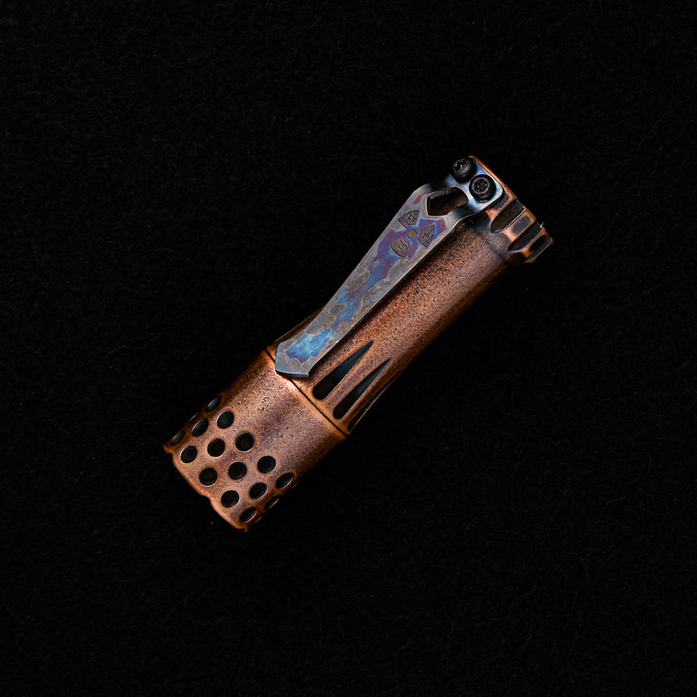 Hanko Machine Works Copper TBD Custom Flashlight – Steel Flame Clip