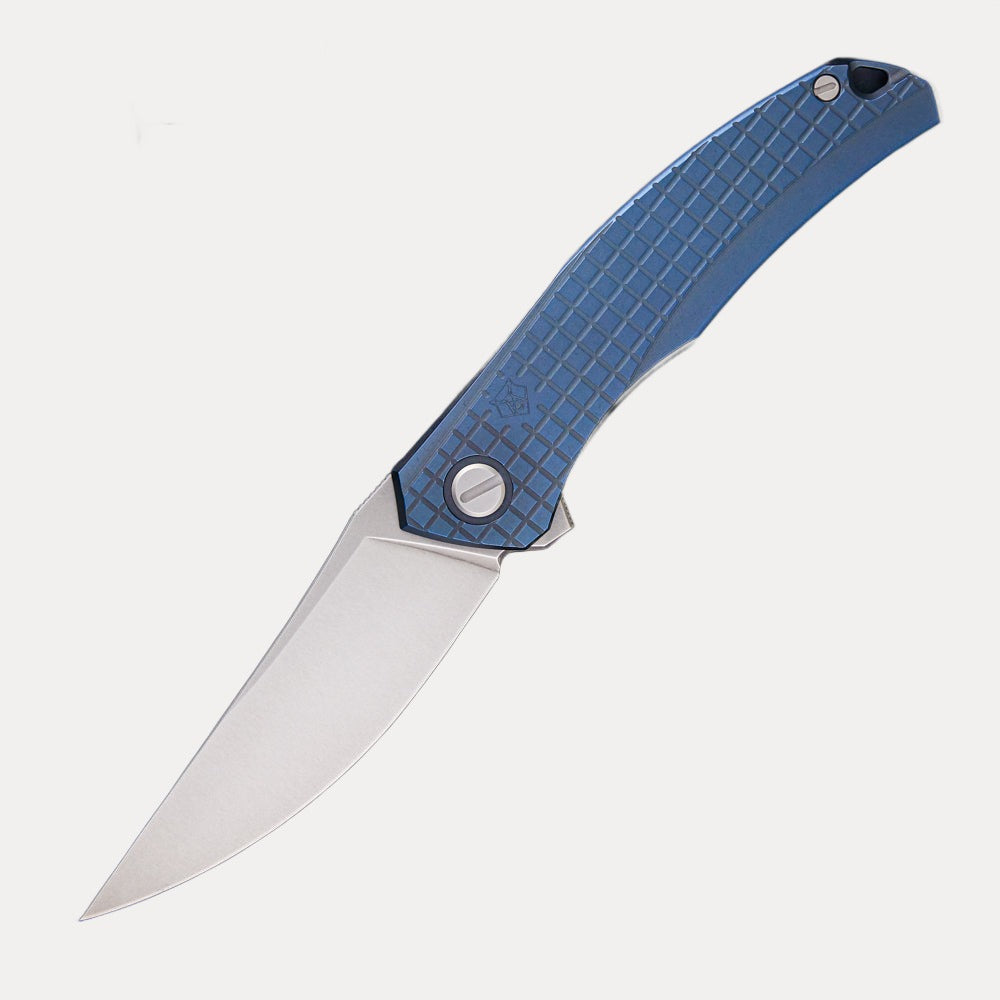 Shirogorov MEFP Quantum – Blue Titanium Handle – Cromax PM Blade – SRBS