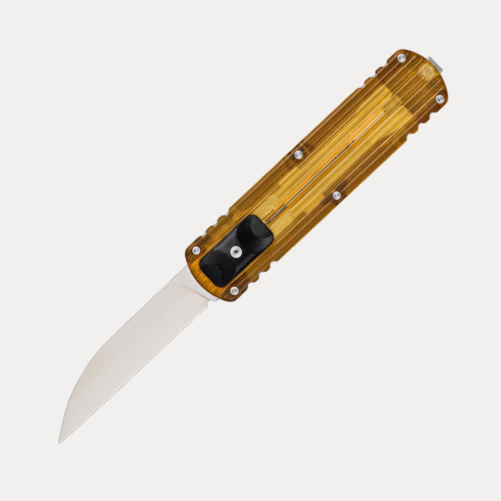 D Rocket Design Zulu – Ultem Handle – Satin Wharncliffe M390 Blade