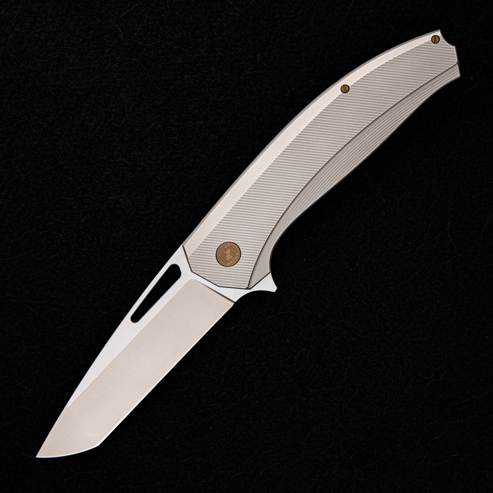 Hog House Knives Veli – Titanium Handle – RWL-34 Blade – Bronze Titanium Hardware