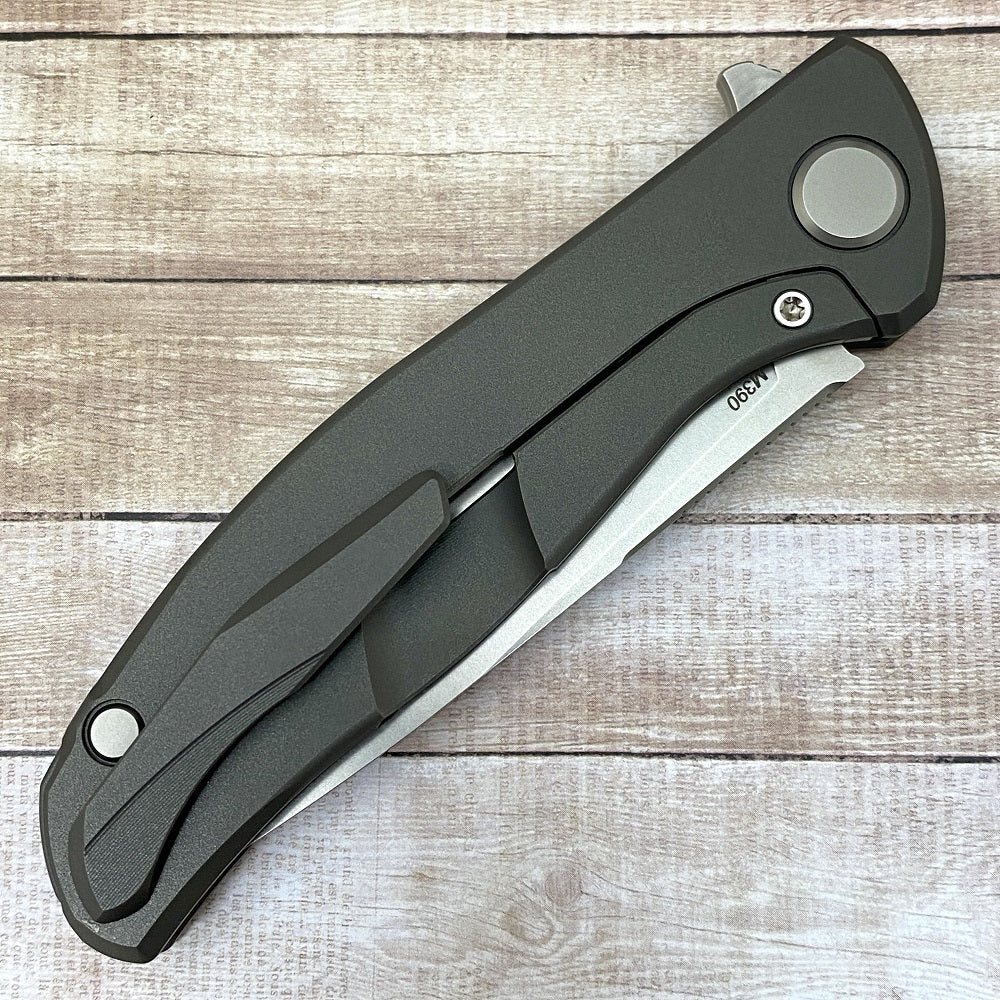 SHIROGOROV KNIVES - WR BLADEWORKS "HYDRONIAN" F95 FLIPPER - M390 BLADE - TITANIUM HANDLE - MRBS