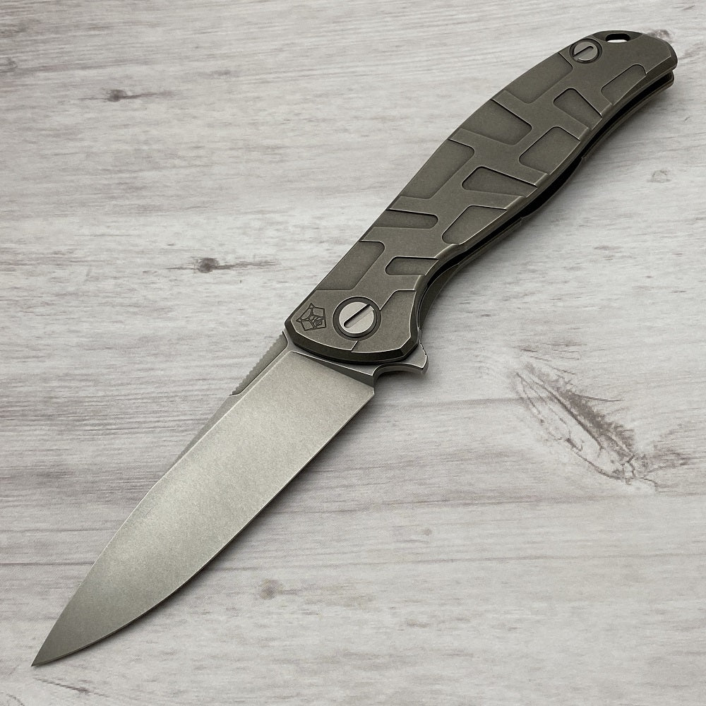 SHIROGOROV F95 "T" PATTERN BRONZE - M390 BLADE - TITANIUM HANDLE - MRBS