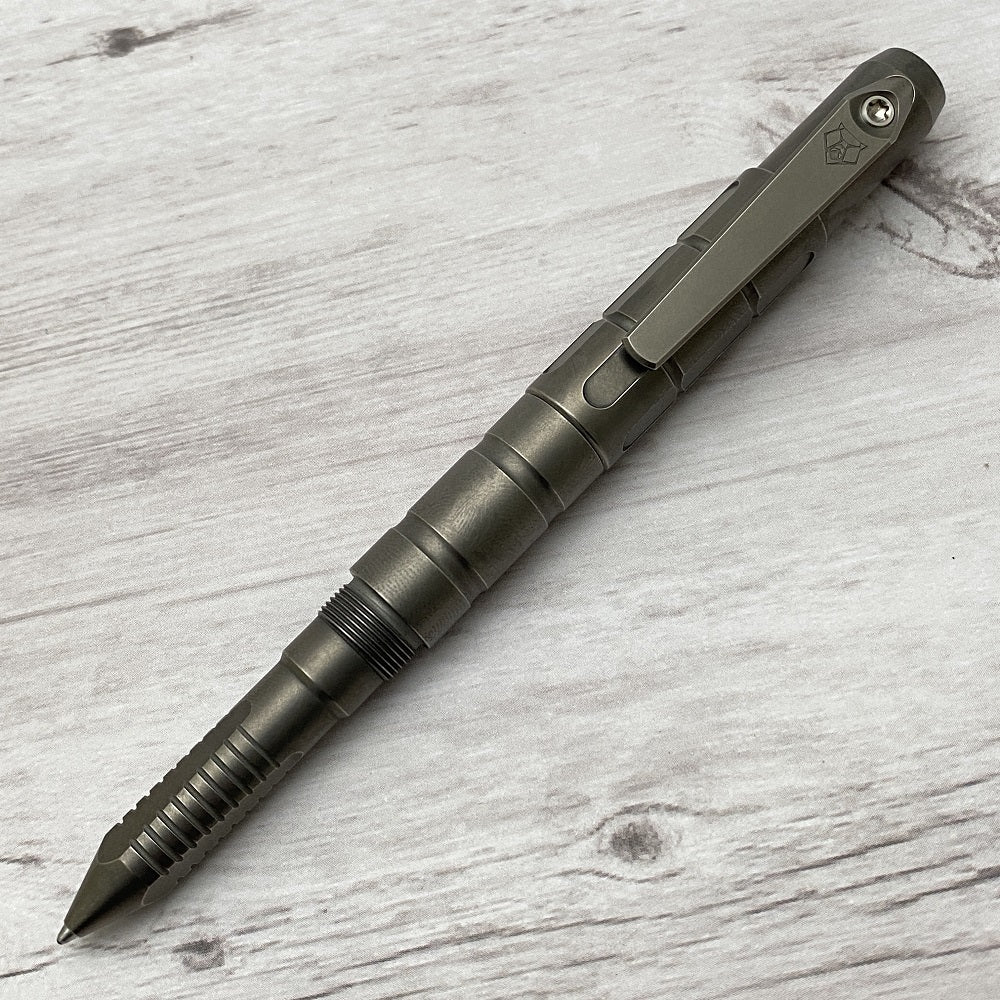 Shirogorov V3 Neon-Hation Titanium Pivot Tool Pen - Stonewashed