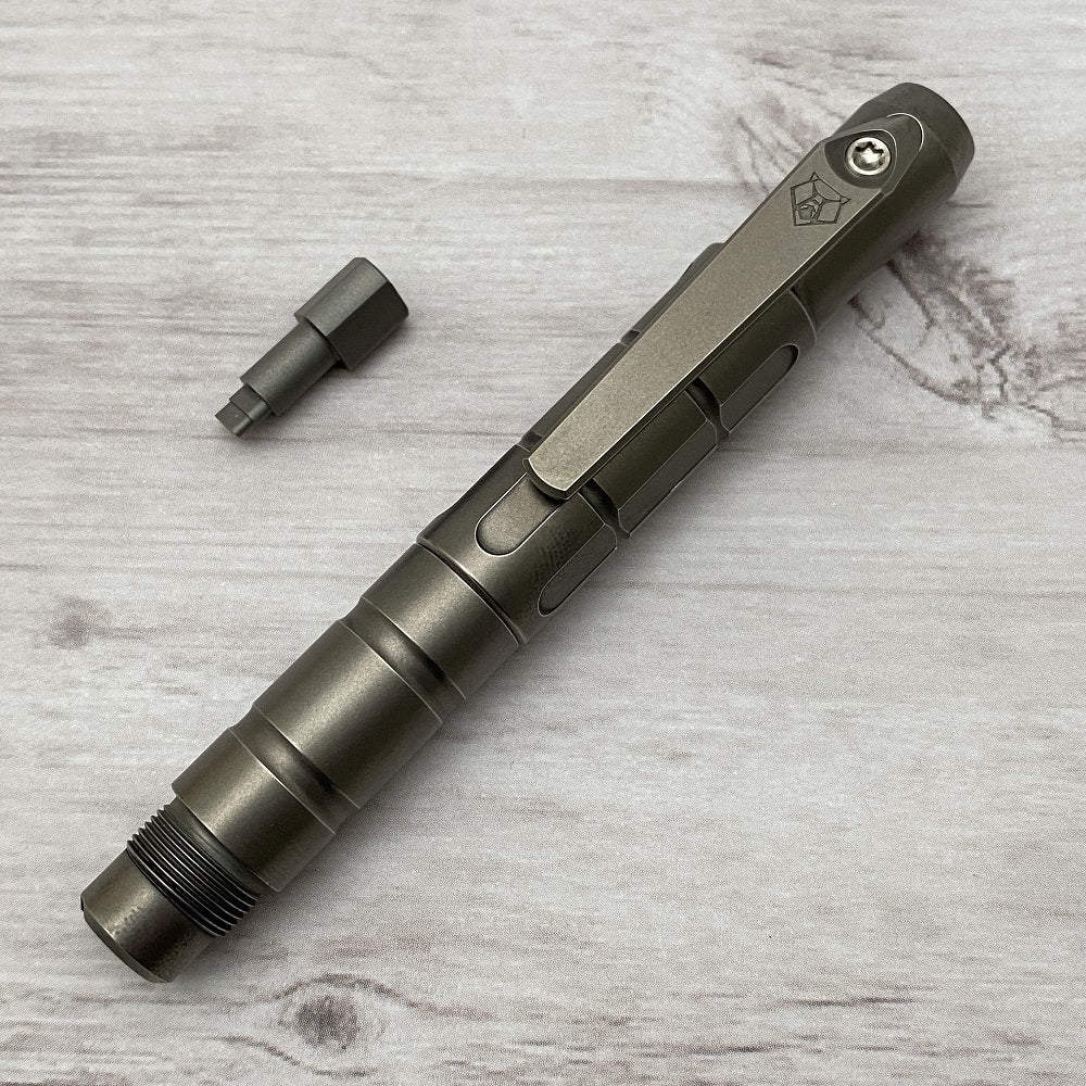 Shirogorov V3 Titanium Pivot Tool Pen - Stonewashed