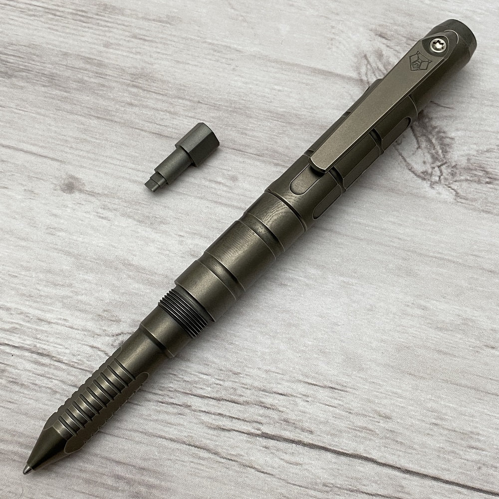 Shirogorov V3 Titanium Pivot Tool Pen - Stonewashed