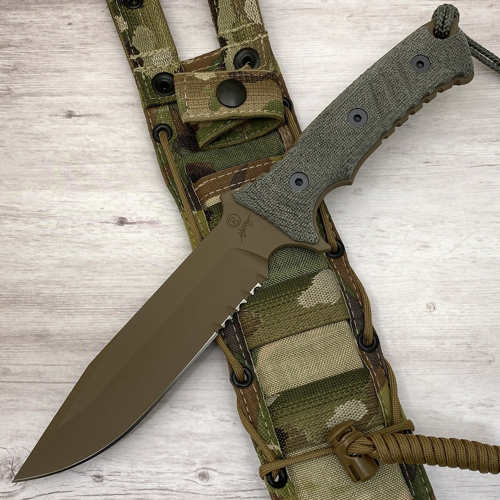 CHRIS REEVE PACIFIC FLAT DARK EARTH COMBO EDGE CAMO SHEATH