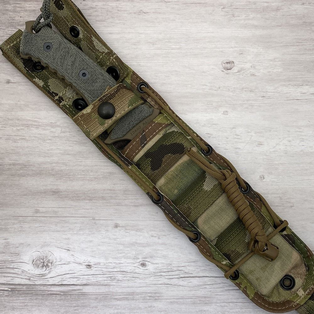 CHRIS REEVE PACIFIC FLAT DARK EARTH COMBO EDGE CAMO SHEATH