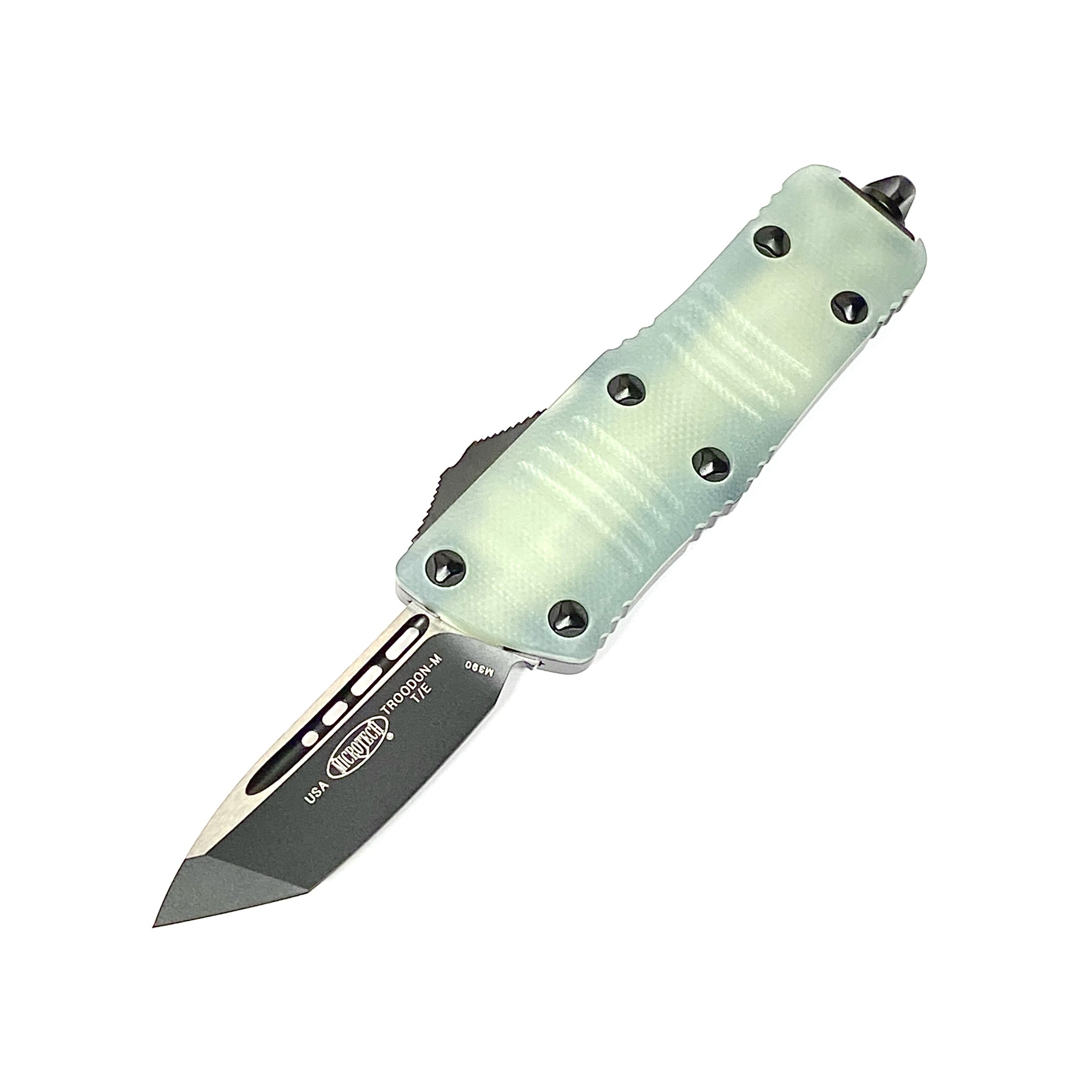 Microtech Troodon Mini - T-E - Signature Series - Jade Green G-10 Composite Top 240-1 GTJGS (LVCKS 2022)