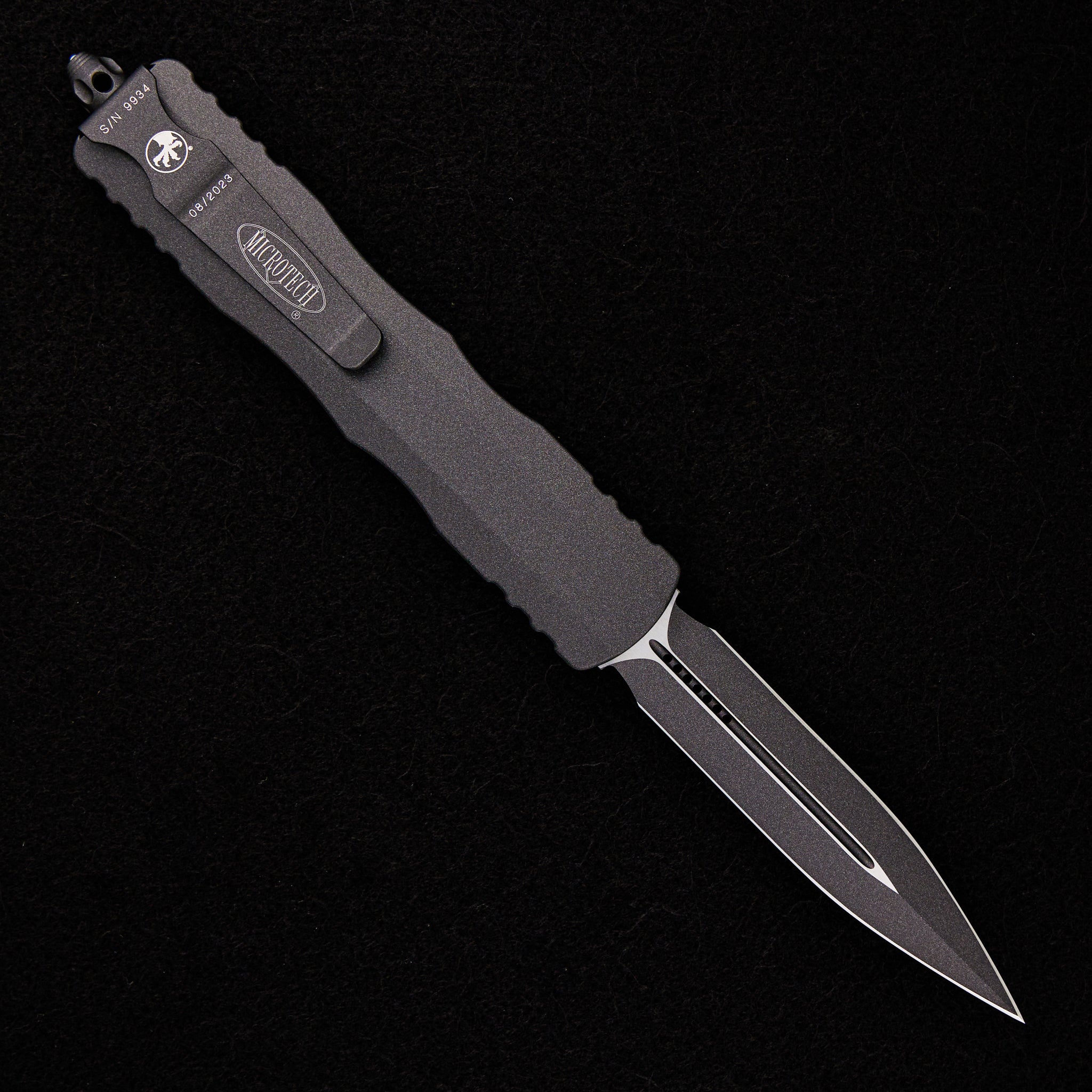 Microtech Dirac Delta D/E Cerakote Dark Tungsten Standard 227-1 CDT