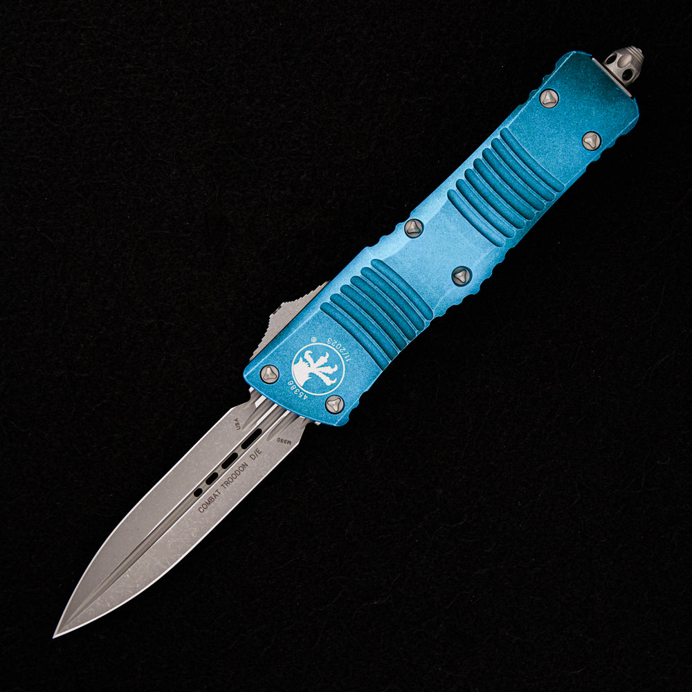 MICROTECH COMBAT TROODON – D/E WEATHERED TURQUOISE APOCALYPTIC STANDARD 142-10 APWTQ