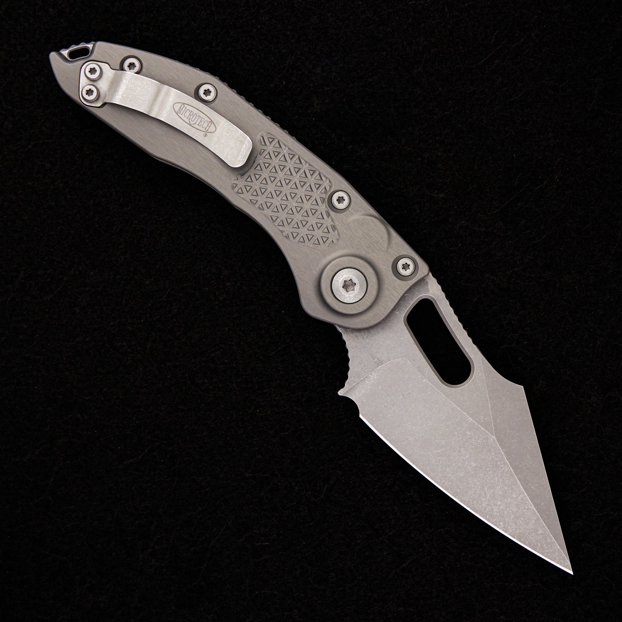 Microtech / Borka Blades Design Stitch – A S/E Natural Clear Apocalyptic Standard 169-10 APNC