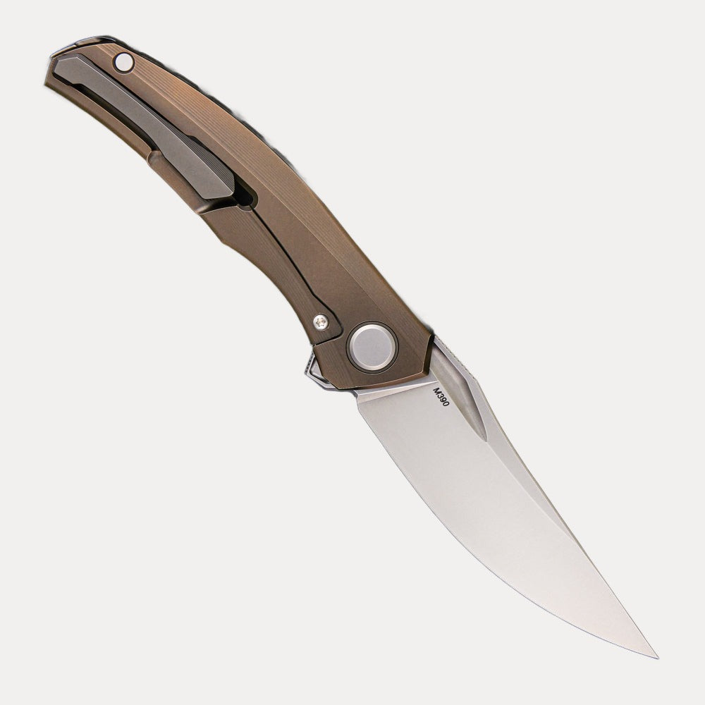 SHIROGOROV QUANTUM – M390 BLADE – BRONZE TITANIUM HANDLE – MRBS