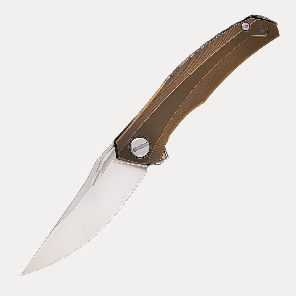 SHIROGOROV QUANTUM – M390 BLADE – BRONZE TITANIUM HANDLE – MRBS