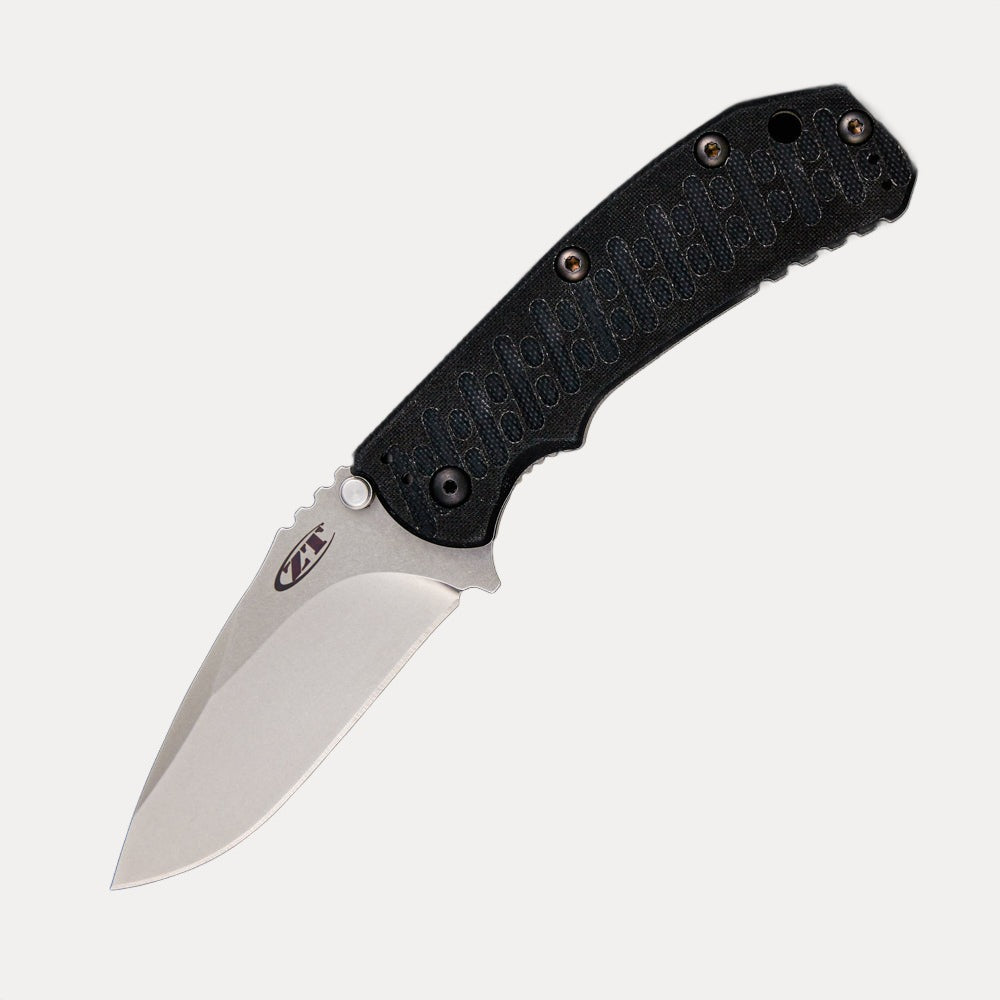 ZERO TOLERANCE 0550 HINDERER DESIGN – TITANIUM/BLACK G10 HANDLE – STONEWASH S35VN BLADE