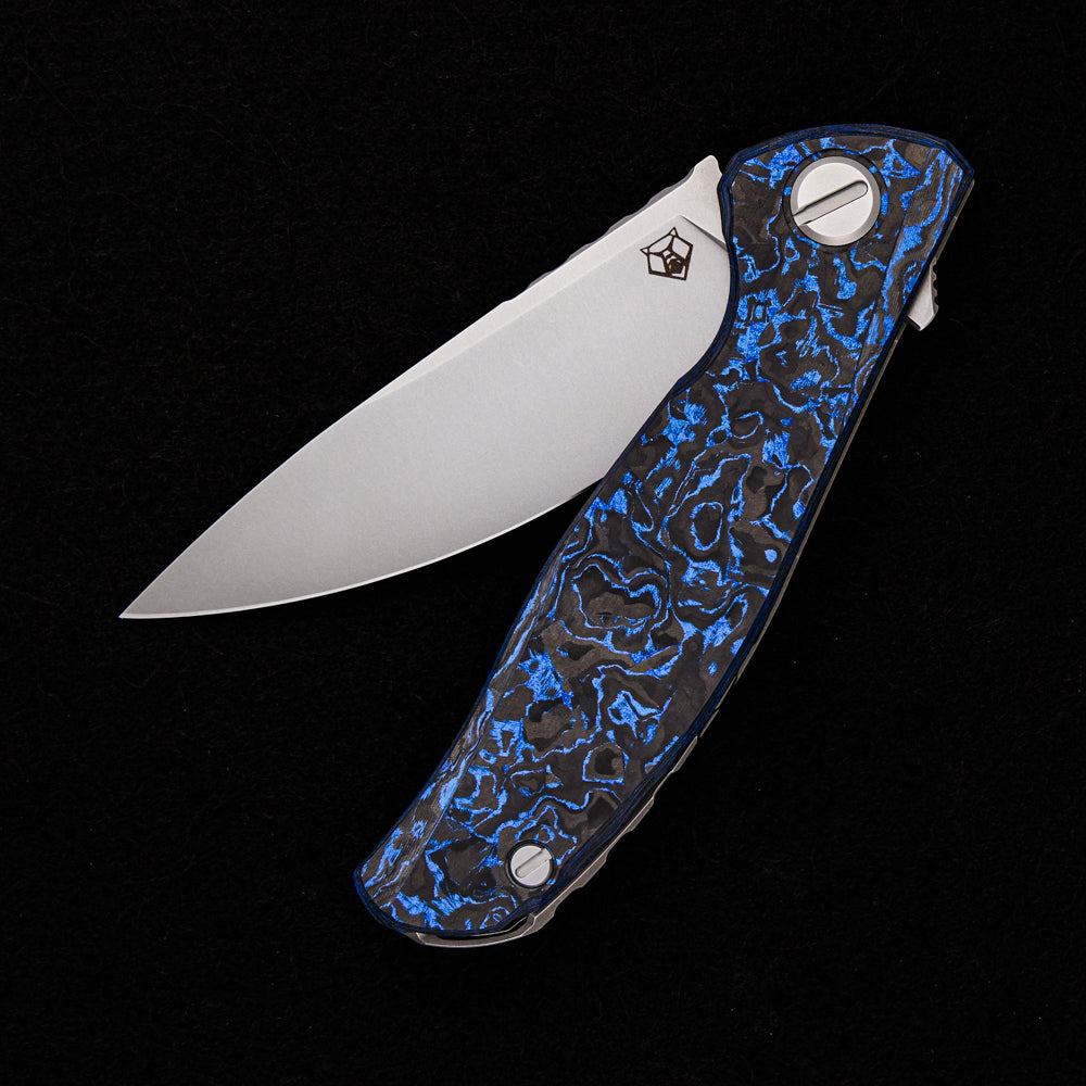 SHIROGOROV HATI GEN 3 – M390 BLADE – BLUE TECHNOCARBO – MRBS