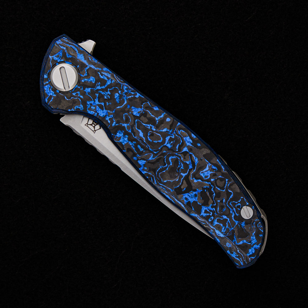 SHIROGOROV HATI GEN 3 – M390 BLADE – BLUE TECHNOCARBO – MRBS