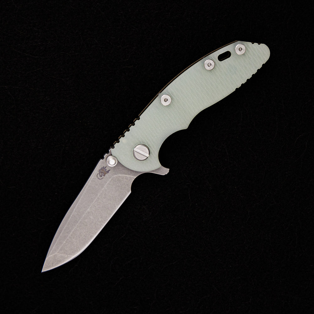 Hinderer Knives XM-18 3.0″ – Spanto CPM 20CV – Tri-Way – Battle Bronze – Translucent Green G10