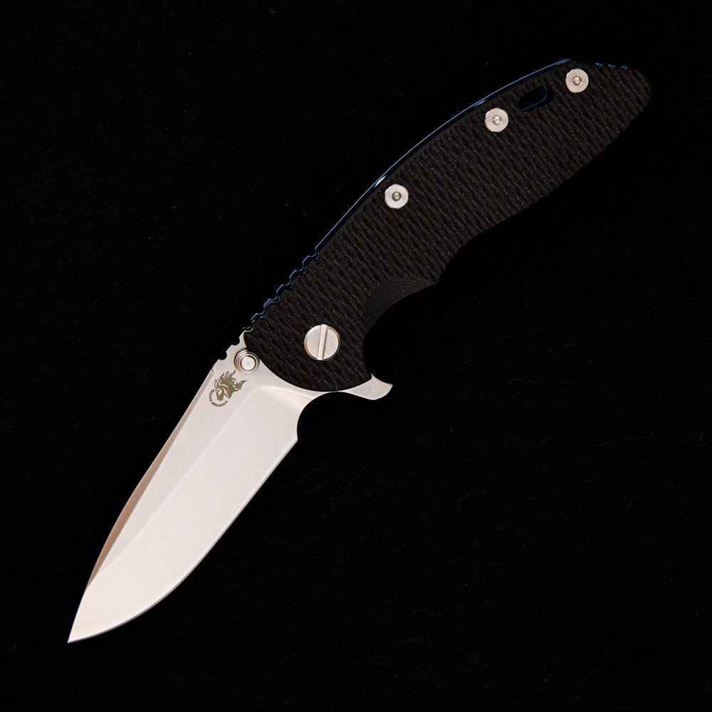 Hinderer Knives XM-18 3.5″ – S45VN Spearpoint Blade – Tri-Way – Stonewash Blue – Black G10