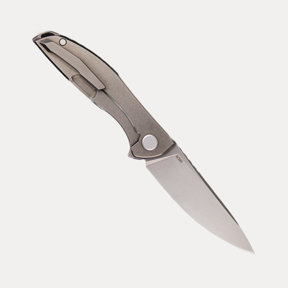 Shirogorov NeOn Zero – M390 BLADE – TITANIUM HANDLE – MRBS