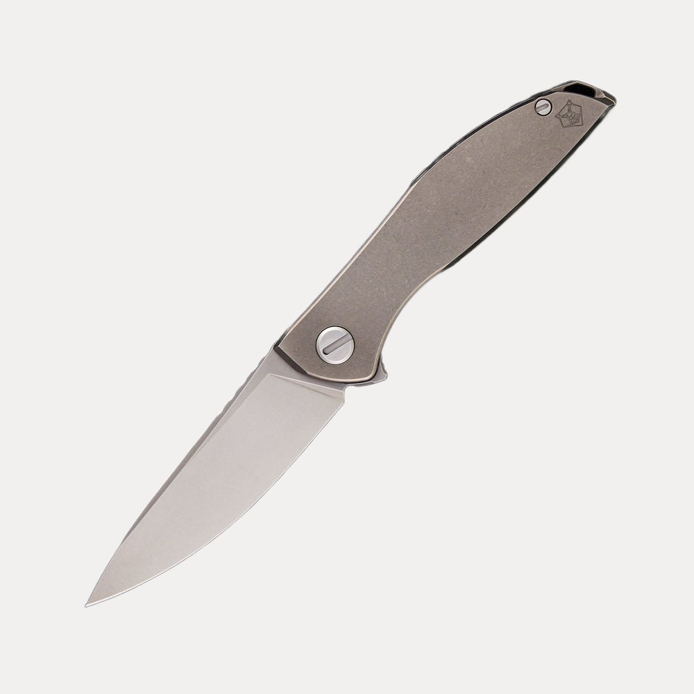 Shirogorov NeOn Zero – M390 BLADE – TITANIUM HANDLE – MRBS