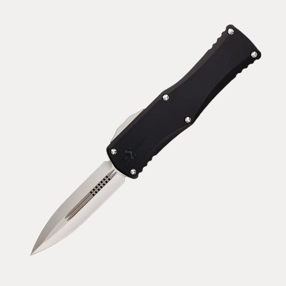 Anthony Marfione Hera – D/E Satin Finish – Black Ano Alloy W/ Dagger Relief & Two-Tone Hardware S/N 006