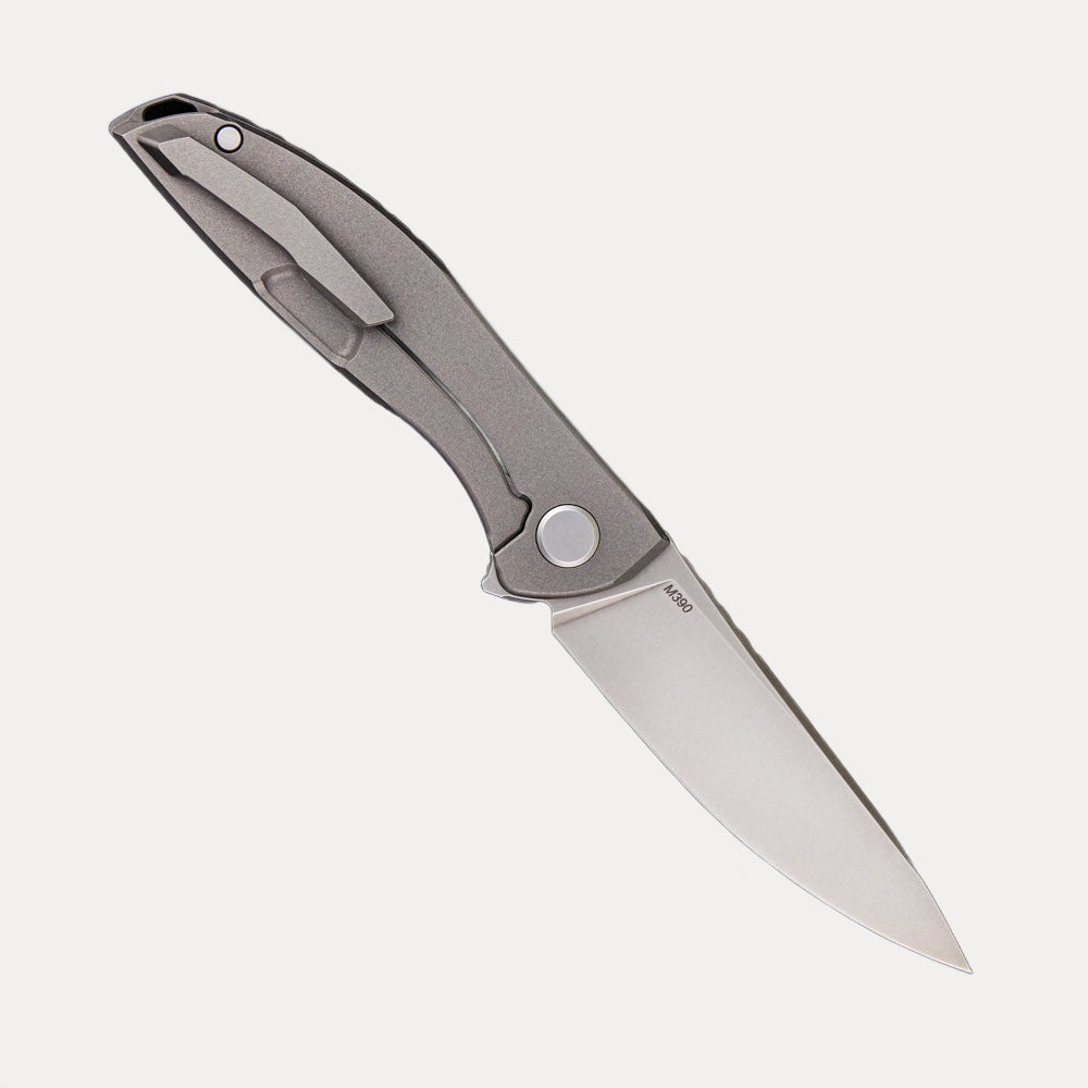 SHIROGOROV KNIVES / WR BLADEWORKS “HYDRONIAN” NEON – M390 BLADE – TITANIUM HANDLE – MRBS