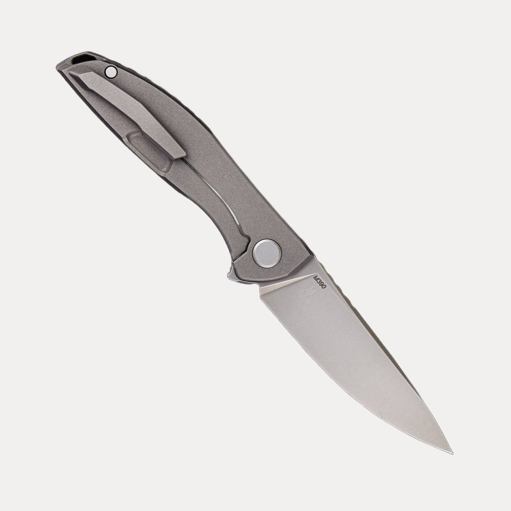 SHIROGOROV KNIVES / WR BLADEWORKS “HYDRONIAN” NEON – M390 BLADE – TITANIUM HANDLE – MRBS