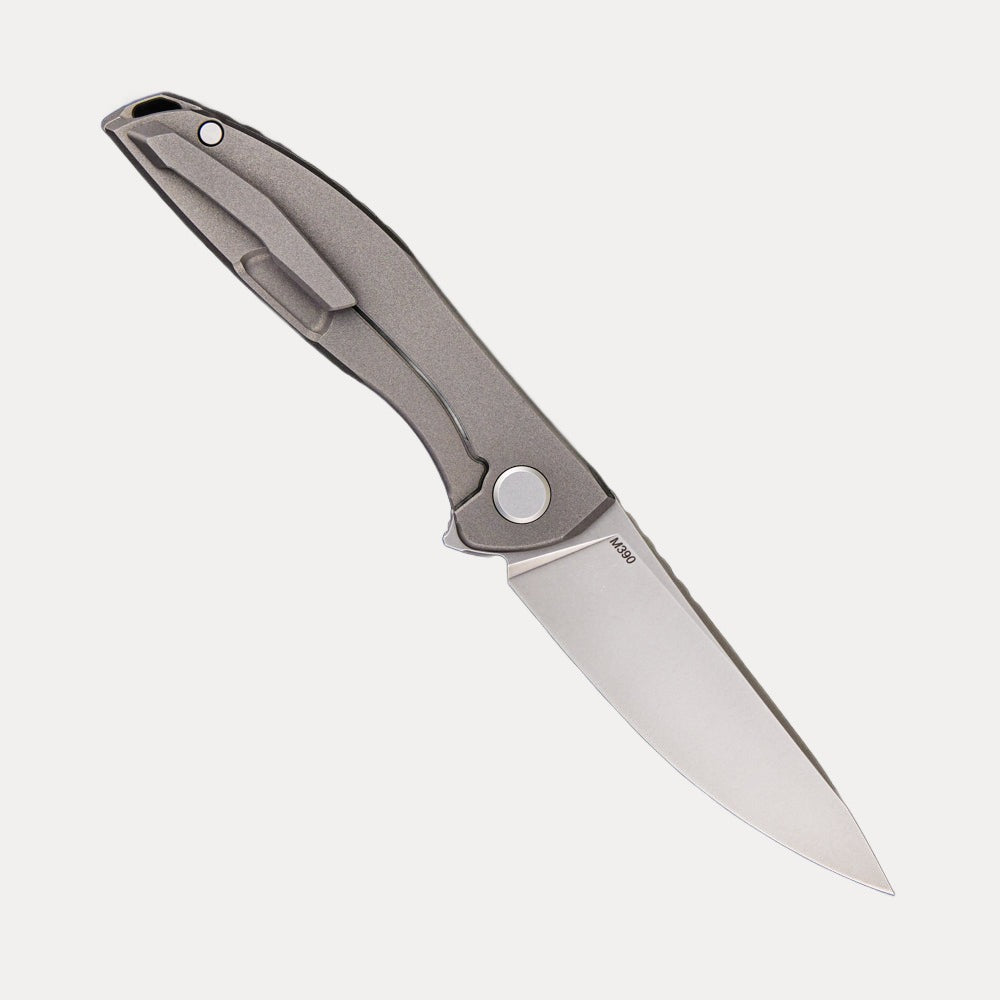 SHIROGOROV KNIVES / WR BLADEWORKS “HYDRONIAN” NEON – M390 BLADE – TITANIUM HANDLE – MRBS