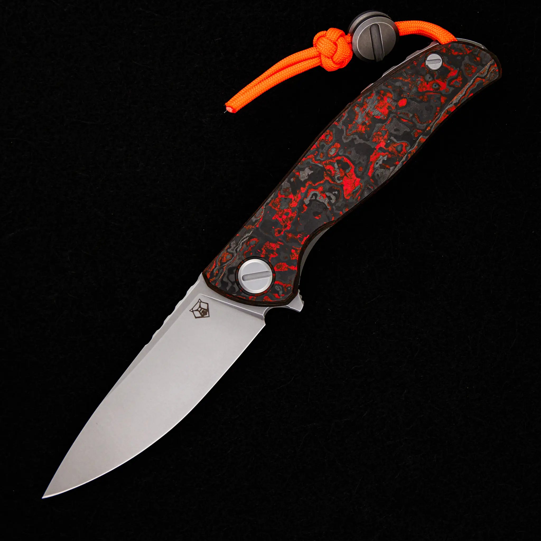 SHIROGOROV HATI HALLOWEEN EDITION – M390 BLADE – TITANIUM/ORANGE TECHNOCARBO W/ LUMINOFOR HANDLE – MRBS